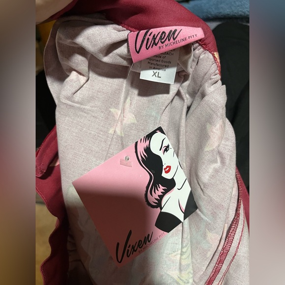 Rare! Vixen by Micheline Pitt venus flytrap pinup Skirt - Picture 2 of 2